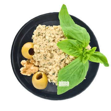 Grüne Oliven mit Walnuss Paste 100g