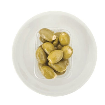 Grüne Oliven mit Knoblauch 100g