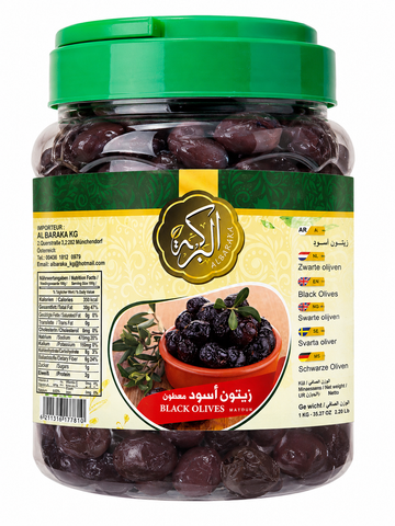 Schwarze Oliven Ma'toun Al Baraka 1 kg