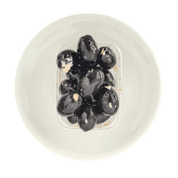 Schwarze Oliven mit Käse 100g