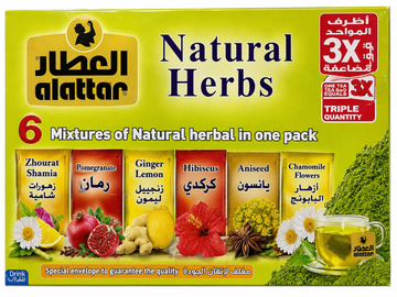 Al Attar Kräuter 6 Mischungen, eine Packung im Angebot