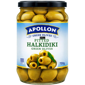 Apollon - Halkidiki Çekirdeksiz Yeşil Zeytin, Grüne Oliven entstein 360g