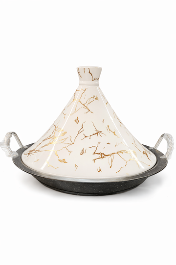 Tajin beschichtet Weiß/Gold 38cm