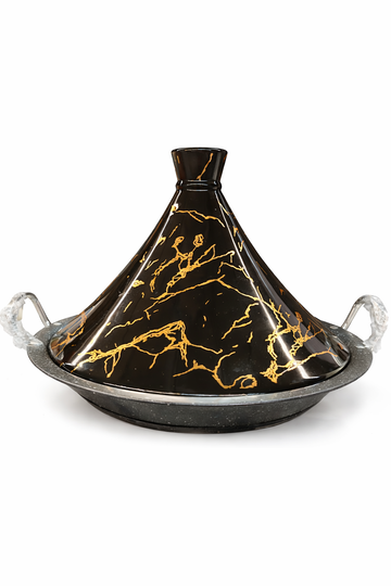 Tajin beschichtet Schwarz/Gold 38cm