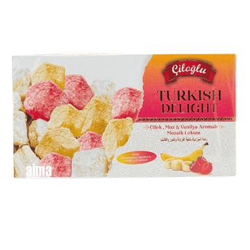Ciloglu Turkish Delight mit Banane und Erdbeere 300g