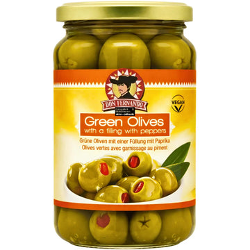 Don Fernando – Yeşil Zeytin Paprika Dolgulu, Grüne Oliven mit Paprikafüllung 200g