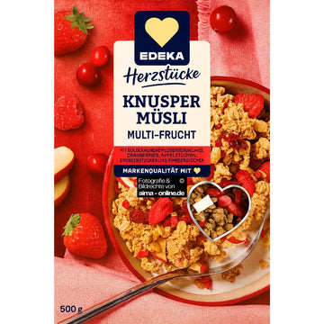 Edeka - Herzstücke Knusper Müsli Multi-frucht 500g