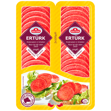 Egetürk Ertürk Rindersalami in Scheiben 2x100g
