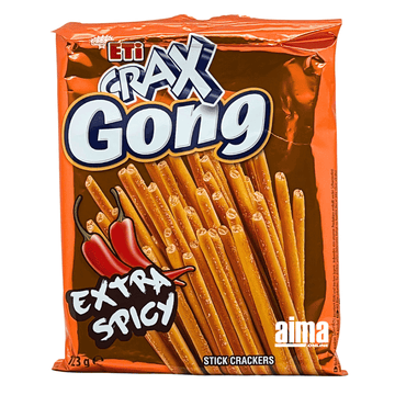 Eti Crax Gong Extra Spicy - Kräcker extra scharf 123g