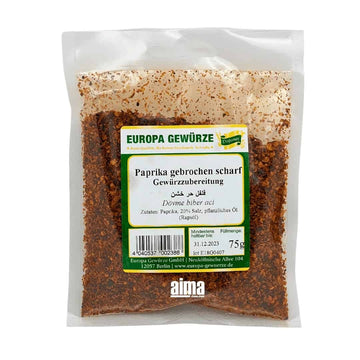 Europa Gewürze Dövme Biber Aci - Paprika gebrochen scharf 75g