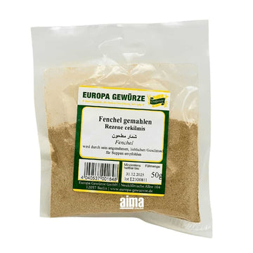 Europa Gewürze Rezene cekilmis - Fenchel gemahlen 50g
