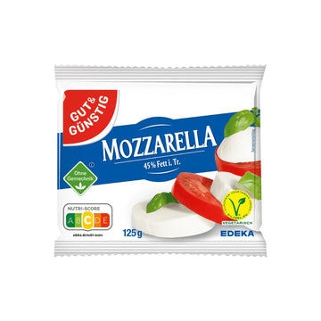 Gut & Günstig Mozzarella 45% Fett 125g