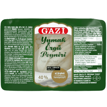 Gazi Yumak Örgü Peyniri Fein geschnittener Zopfkäse 180g