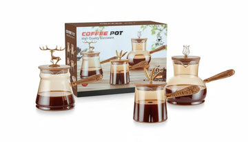 Hitzebeständiges Glas-Kaffeekanne/Kanne-Set