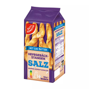 Gut & Günstig Hefegebäckstangen mit Salz 150g