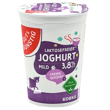 Gut & Günstig Laktosefreier Joghurt 3,8% Fett 500g