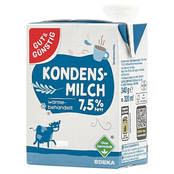 Gut & Günstig Kondensmilch 7,5% Fett 340g