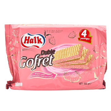 Halk - Duble Gofret mit Erdbeerencreme 500g