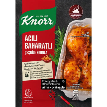 Knorr - Pikant scharfe Würzmischung für Hühnchen, Acili Baharatli Tavuk Sosu 31g