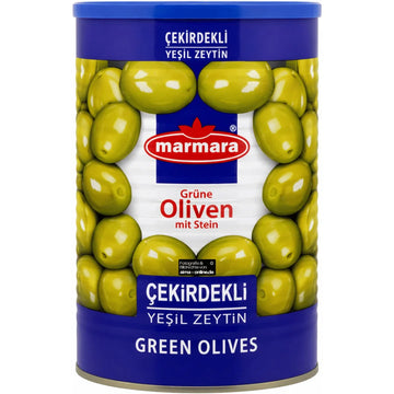 Marmara - Çekirdekli Yeşil Zeytin, Grüne Oliven mit Stein 720g