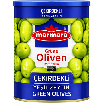 Marmara - Çekirdekli Yeşil Zeytin, Grüne Oliven mit Stein 400g