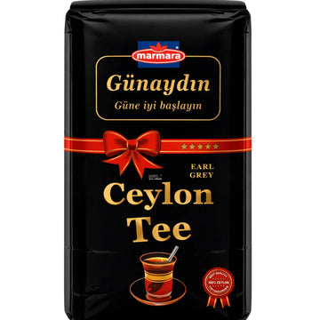 Marmara - Günaydın Earl Grey Schwarzer Ceylon Tee, Bergamotlu Yaprak Çay 400g