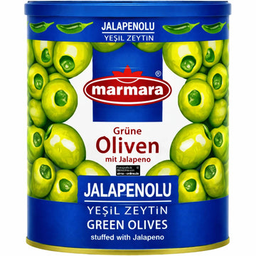 Marmara - Jalapenolu Yeşil Zeytin, Grüne Oliven mit Jalapeno 800g