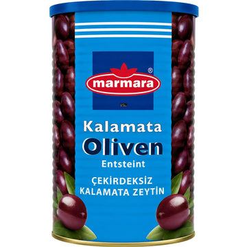 Marmara - Kalamata Oliven entsteint, Çekirdeksiz Kalamata Zeytin 620g