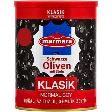 Marmara - Klasik Siyah Zeytin, Schwarze Oliven mit Stein 400g