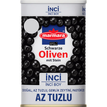 Marmara - Schwarze Oliven mit Stein, Siyah Zeytin Inci Boy 1300g