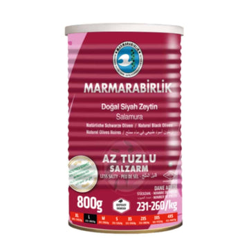 Marmarabirlik - Natürliche Schwarze Oliven, Dogal Salamura Siyah Zeytin 800g