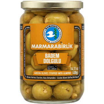 Marmarabirlik - Badem Dolgulu Yeşil Zeytin, Grüne Oliven Gefüllt mit Mandeln 400g