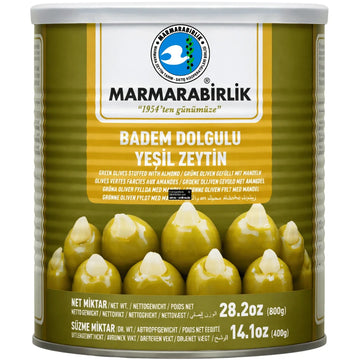 Marmarabirlik - Badem Dolgulu Yeşil Zeytin, Grüne Oliven Gefüllt mit Mandeln 400g