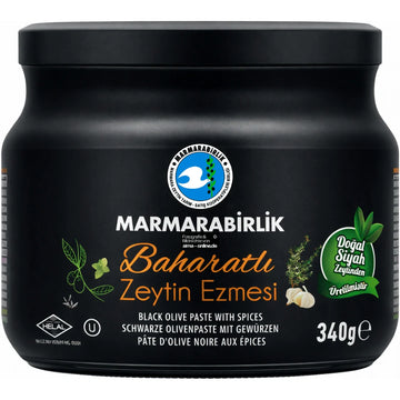 Marmarabirlik - Baharatli Zeytin Ezmesi, Schwarze Olivenpaste mit Gewurzen 340g