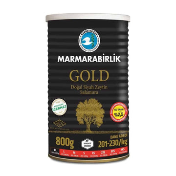 Marmarabirlik - Gold Natürliche Schwarze Oliven, Gold Dogal Salamura Siyah Zeytin 800g