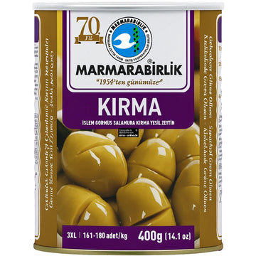 Marmarabirlik - Salamura Kırma Yeşil Zeytin, Geschlagene Grüne Oliven 400g