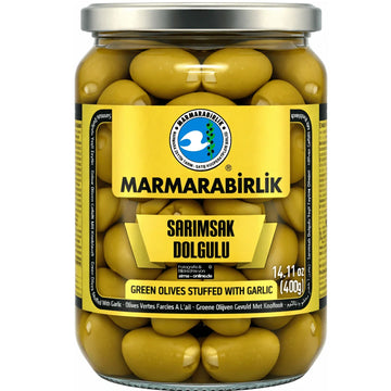 Marmarabirlik - Sarımsak Dolgulu Yeşil Zeytin, Grüne Oliven mit Knoblauch 400g