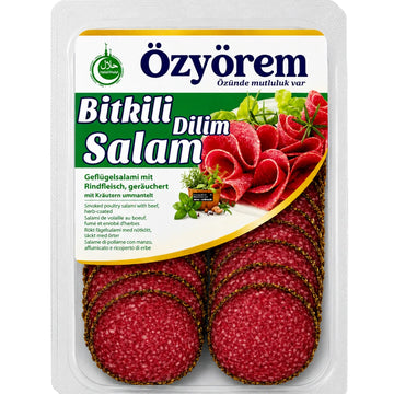 Özyörem - Geflügelsalami mit Kräutern, Bitkili Dilim Salam 80g