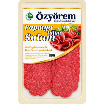 Özyörem - Geflügelsalami mit Rindfleisch, geräuchert (Papatya Dilim Salam) 80g