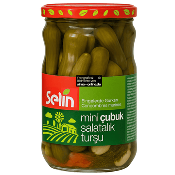 Selin - eingelegte Gurken, Mini Cubuk Salatalik Tursusu 620g