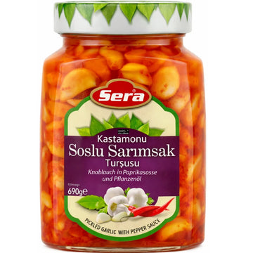 Sera - Knoblauch in Paprikasoße (Kastamonu Soslu Sarımsak Turşusu) 690g