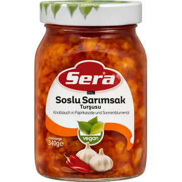 Sera - Knoblauch in Paprikasosse, Soslu Sarımsak Turşusu 340g