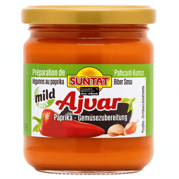 Suntat - Paprika- & Auberginenpaste, Ajvar in Mild 190g