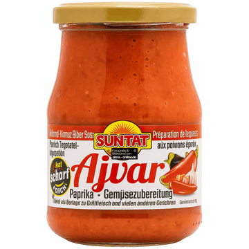 Suntat - Paprika- & Auberginenpaste, Ajvar in Scharf 340g