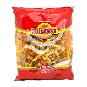 Suntat Üc Renk Makarna Dreifarbige Nudeln 500g