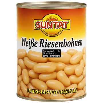 Suntat - Weiße Riesenbohnen, Jumbo Fasulye Haslama 480g