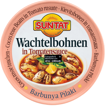 Suntat - Wachtelbohnen in Tomatensauce, Barbunya Pilaki 400g