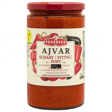 Podravka - Auberginenpaste, Ajvar in Scharf 690g