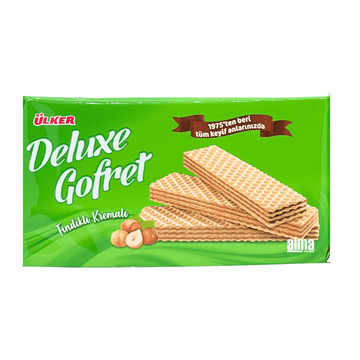 Ülker Deluxe Gofret findikli Kremali, Waffel mit Haselnusscremefüllung  220g