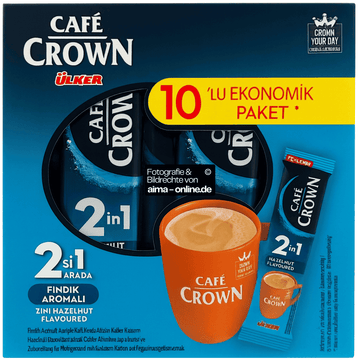 Ülker - Cafe Crown 2 in 1 mit Haselnuss 10x11g